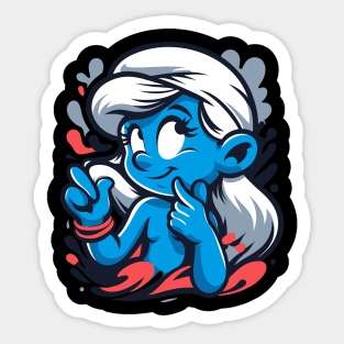 smurfette 4 Sticker